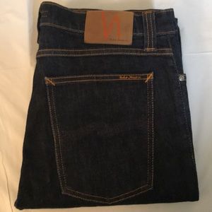 Nudie high Kai dark blue denim skinny jeans